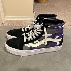 High top Vans. Purple Camo.